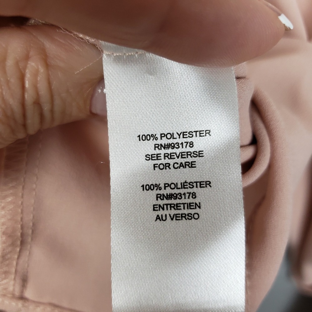 T Tahari 1X Ruffled Wrist Peasant Top Blush Pink Office Feminine Spring Career - Picture 6 of 8